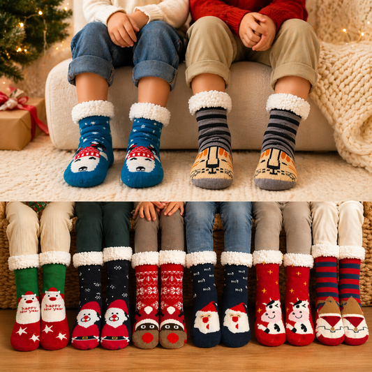 Calcetines De Borrego Niñ@ Peluche Térmicas Invierno 2 Pares