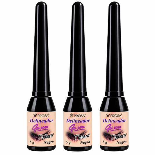 Delineador de Ojos Prosa 4 en 1 Tintero/Pincel kit de 3 piezas
