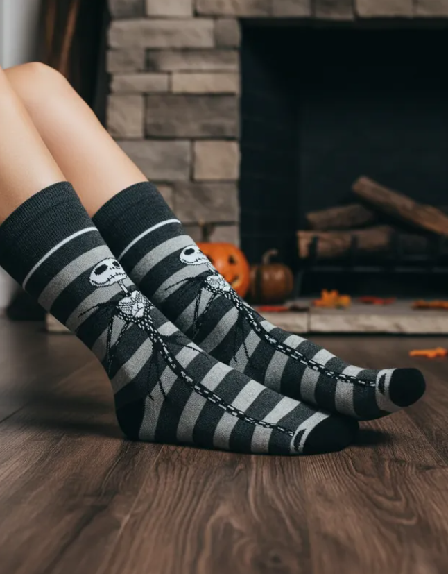Calcetines Halloween De Jack Completo / "Con Rayas"