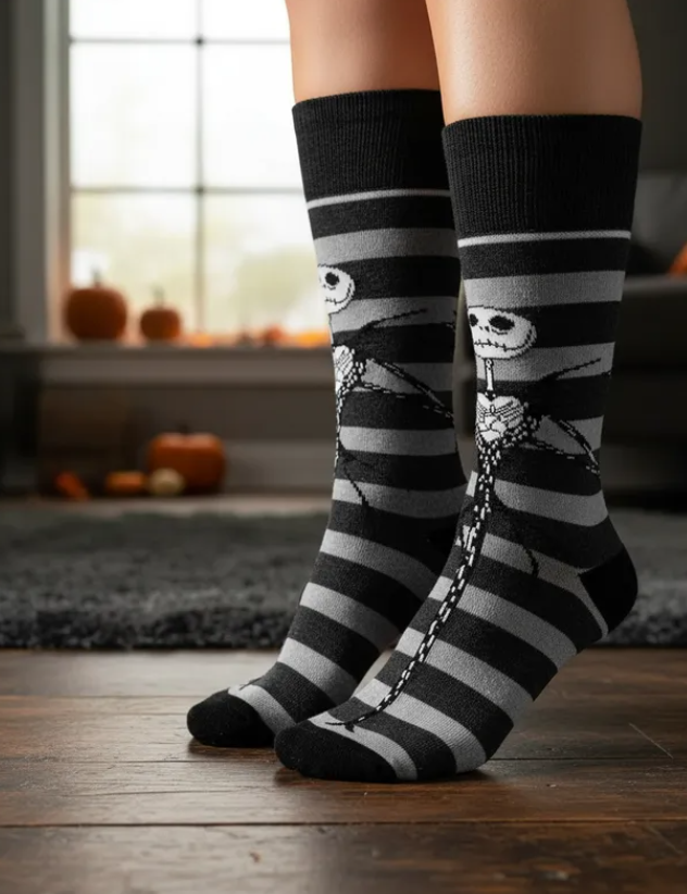 Calcetines Halloween De Jack Completo / "Con Rayas"