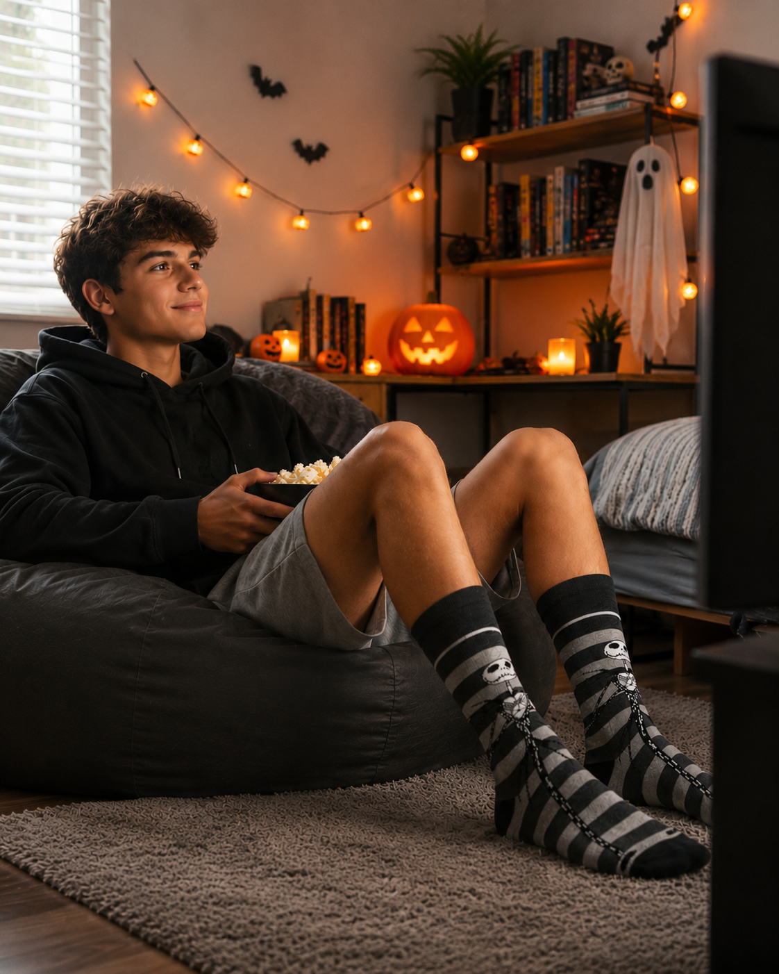 Calcetines Halloween De Jack Completo / "Con Rayas"