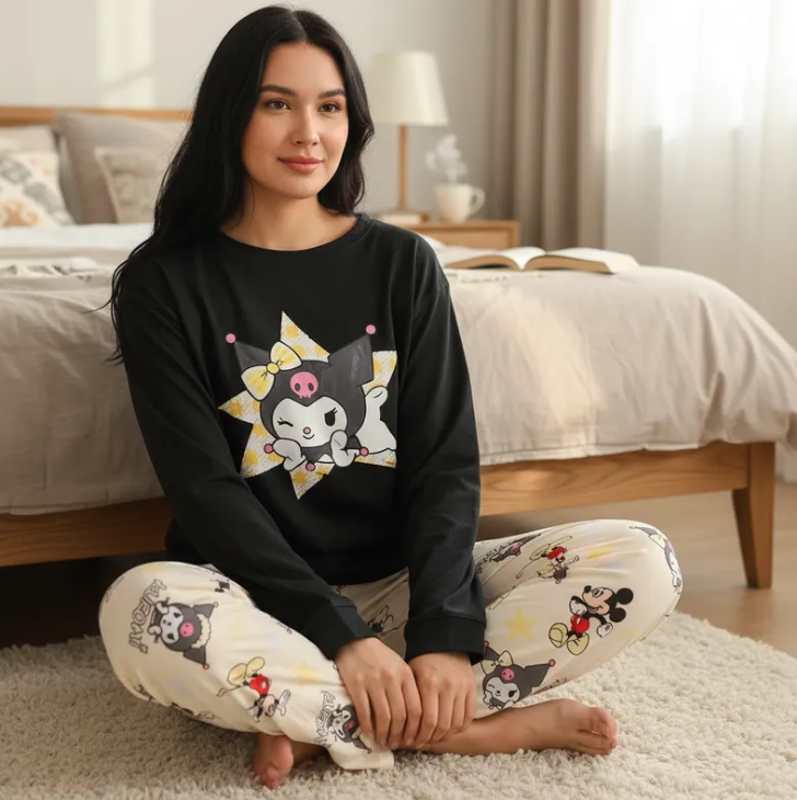 Conjunto Pijama Diseño De "Kuromi Estrella"