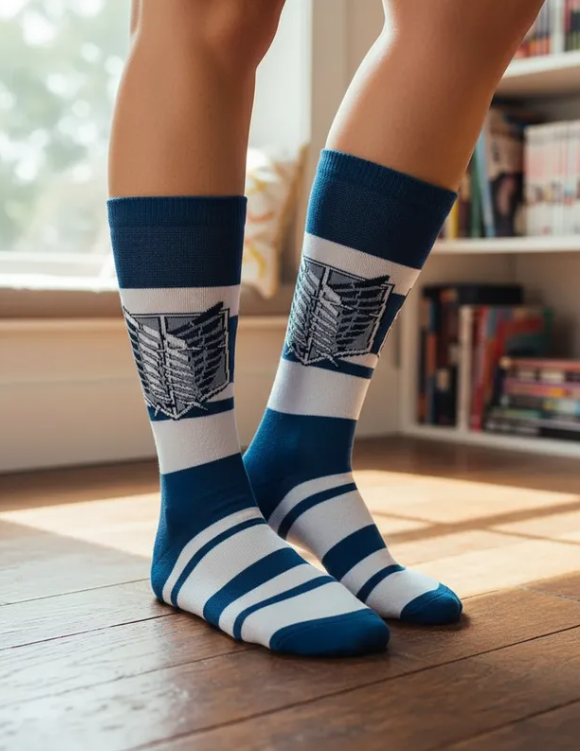 Calcetines Anime Ataque A Los Titanes / "Escudo Alas De La Libertad"