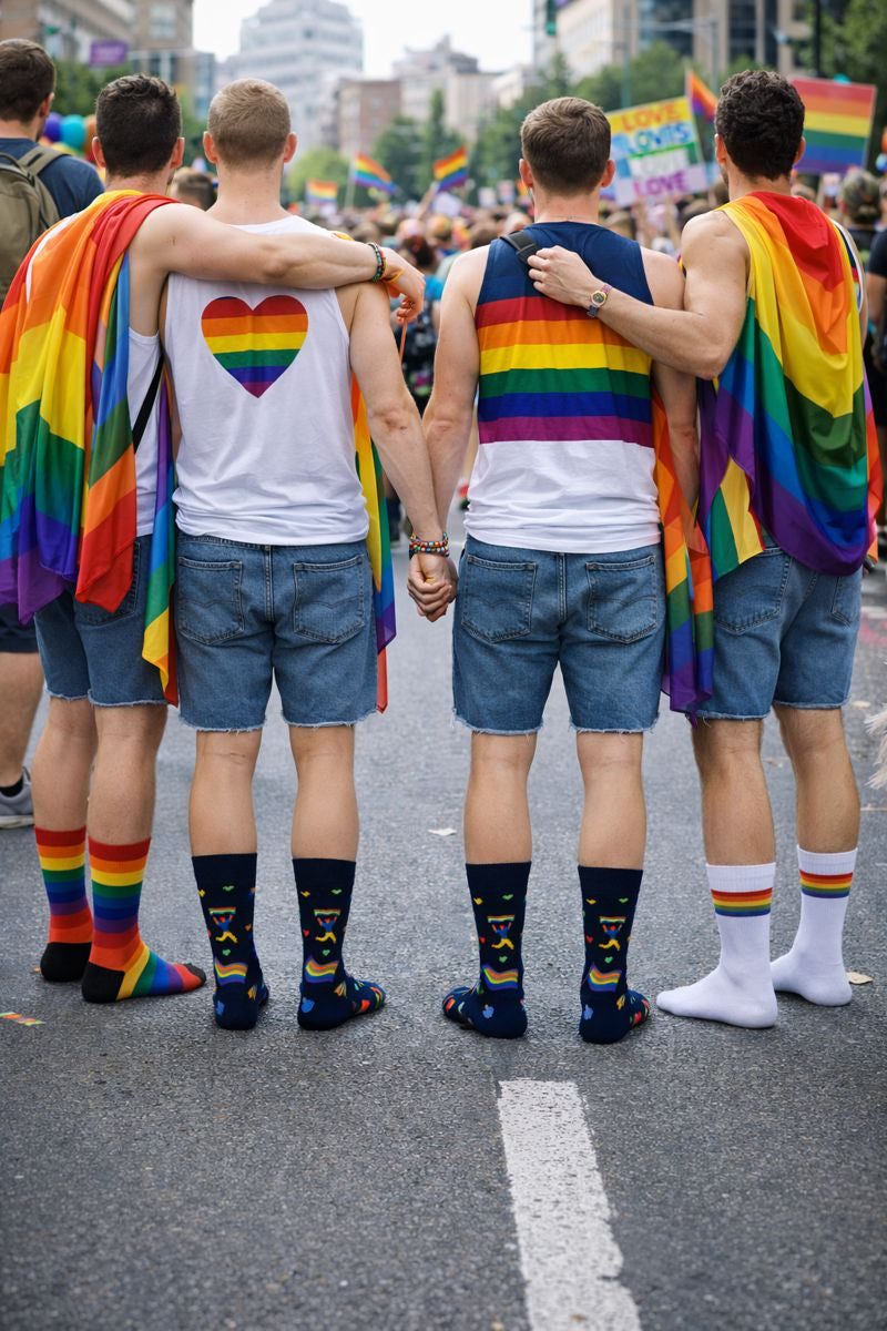 Calcetas Orgullo Lgbt Arcoiris Pride Colores Moda 10 Pares