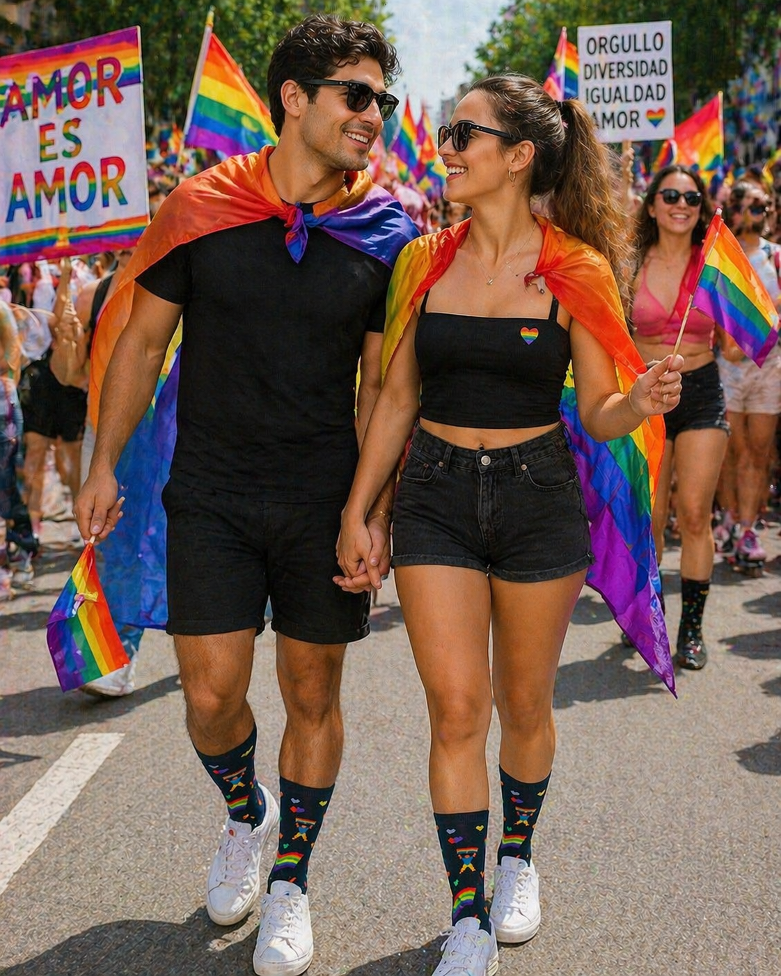 Calcetines "LGBT" Color Negro