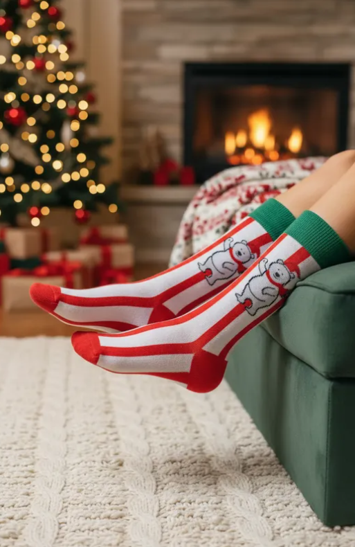 Calcetines Navideños Unisex Largos De Mujer/Hombre Excelente Calidad 10 pares