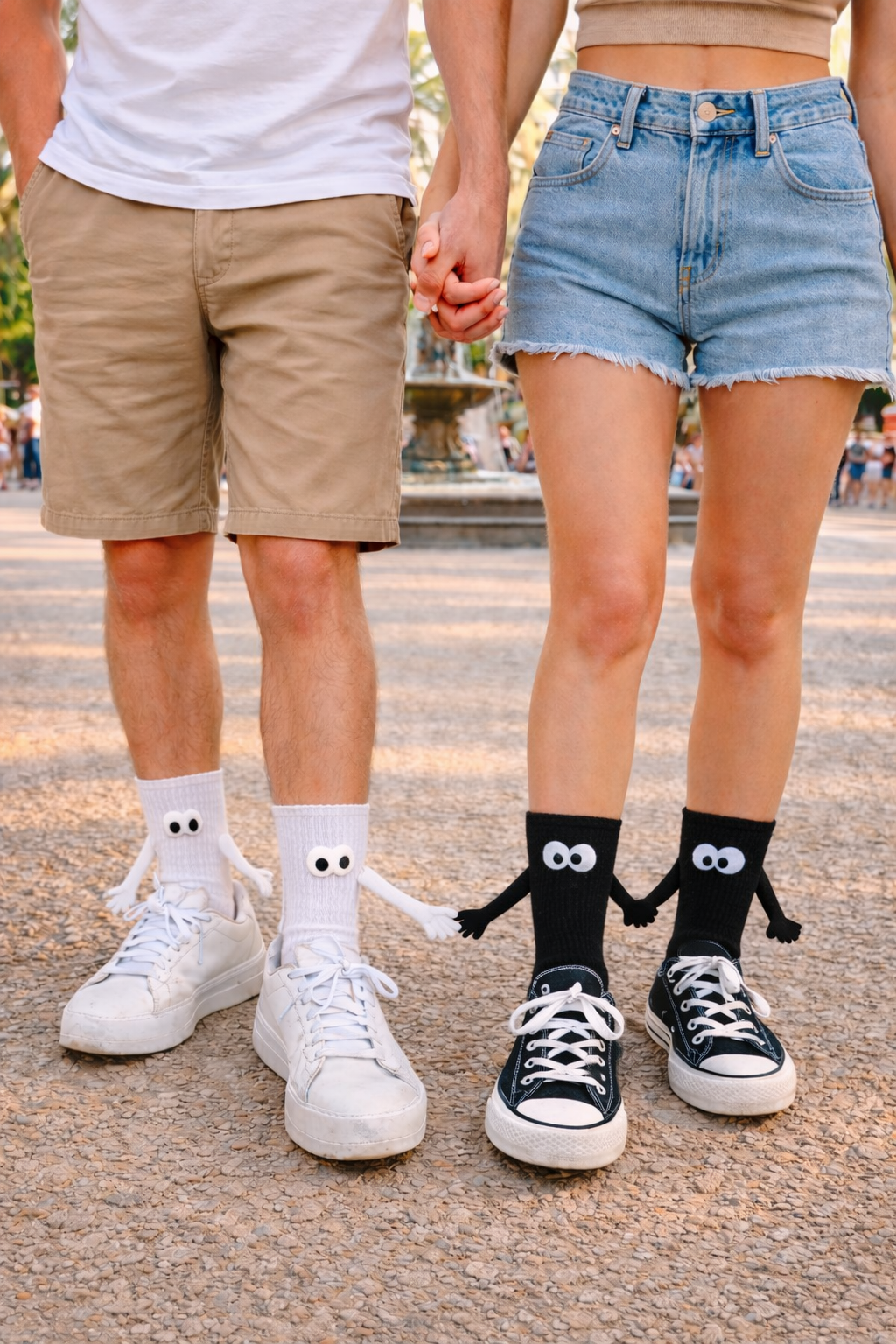 Calcetas De Manitas Imán y Ojitos Moda Divertidos 6 Pares
