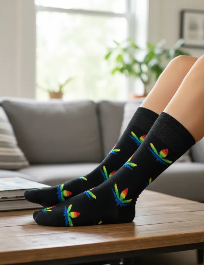 Calcetines "Marihuana Color Negro"