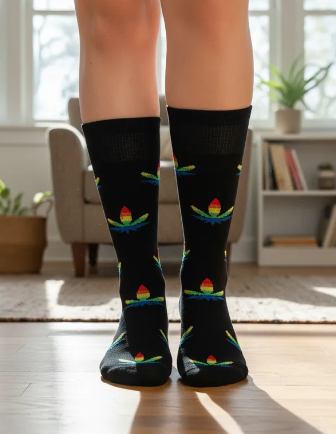 Calcetines "Marihuana Color Negro"