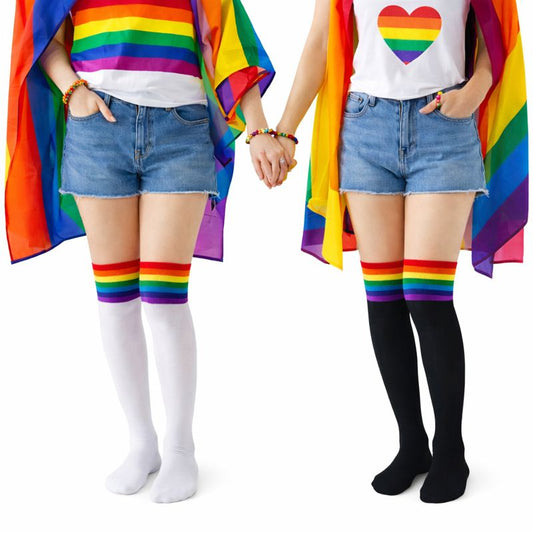 Calceta Media Extra Larga Lgbt Pride Orgullo Algodón 1 Par