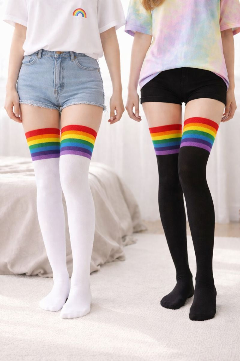 Calceta Media Extra Larga Lgbt Pride Orgullo 2 Pares