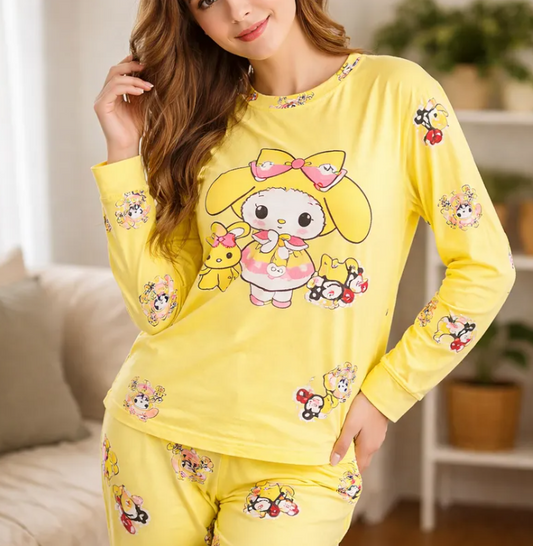 Conjunto Pijama Diseño De "Melody Con Mickey"