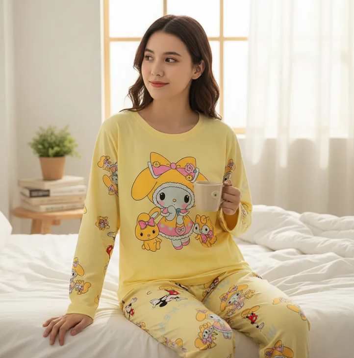 Conjunto Pijama Diseño De "Melody Con Mickey"