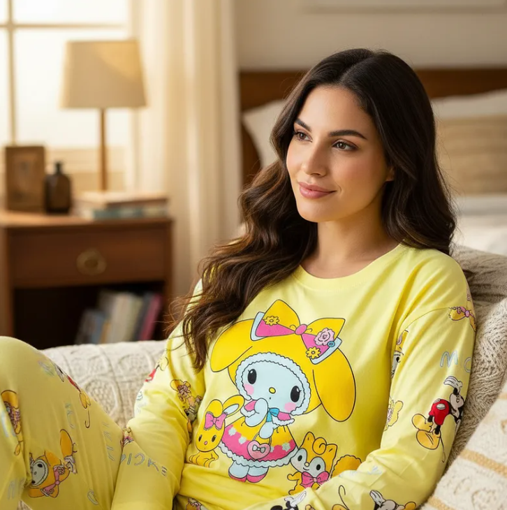 Conjunto Pijama Diseño De "Melody Con Mickey"