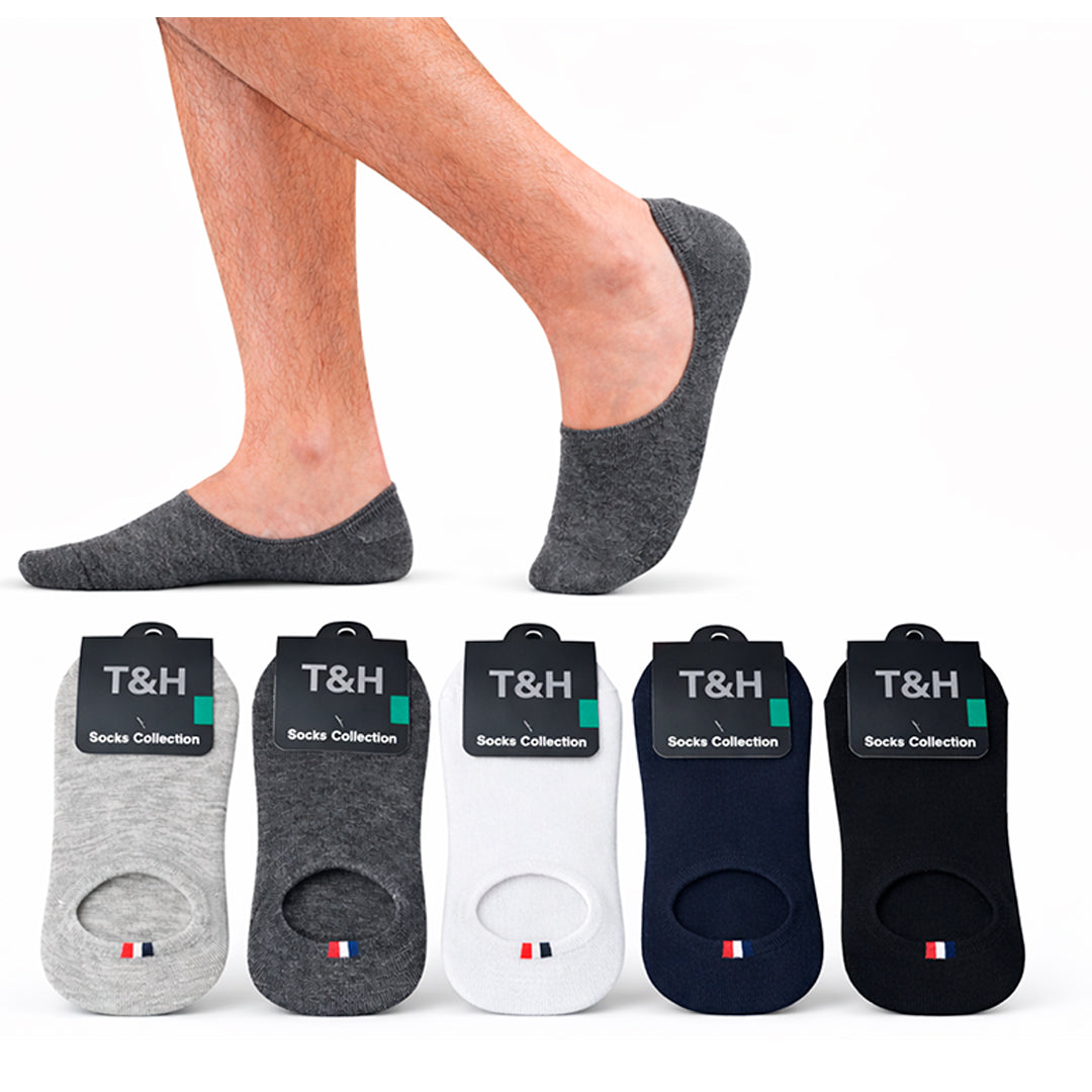Calcetín Tin-protector Invisible Con Silicón Lisos Elegantes Hombre 10 Pares