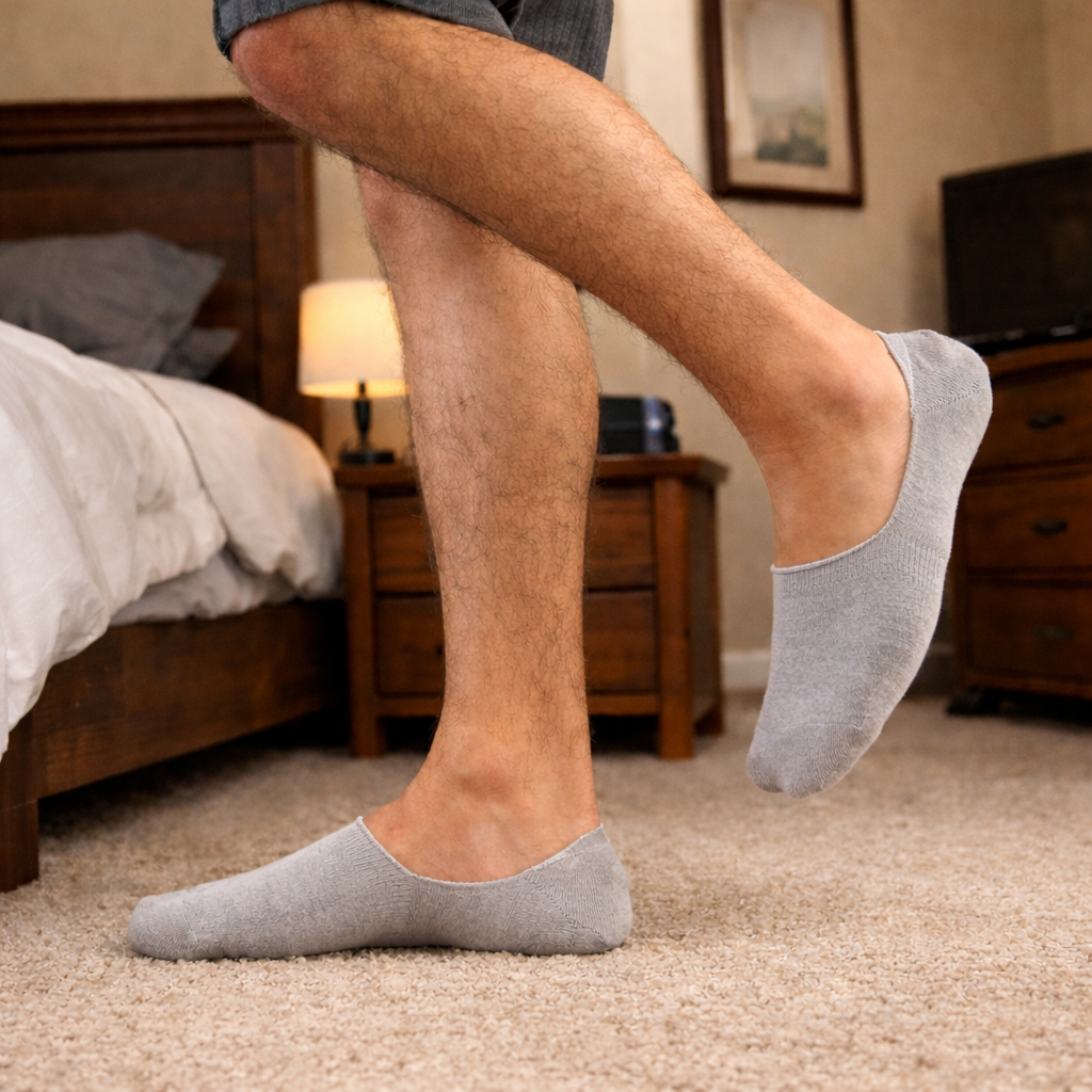 Calcetín Tin-protector Invisible Con Silicón Lisos Elegantes Hombre 10 Pares