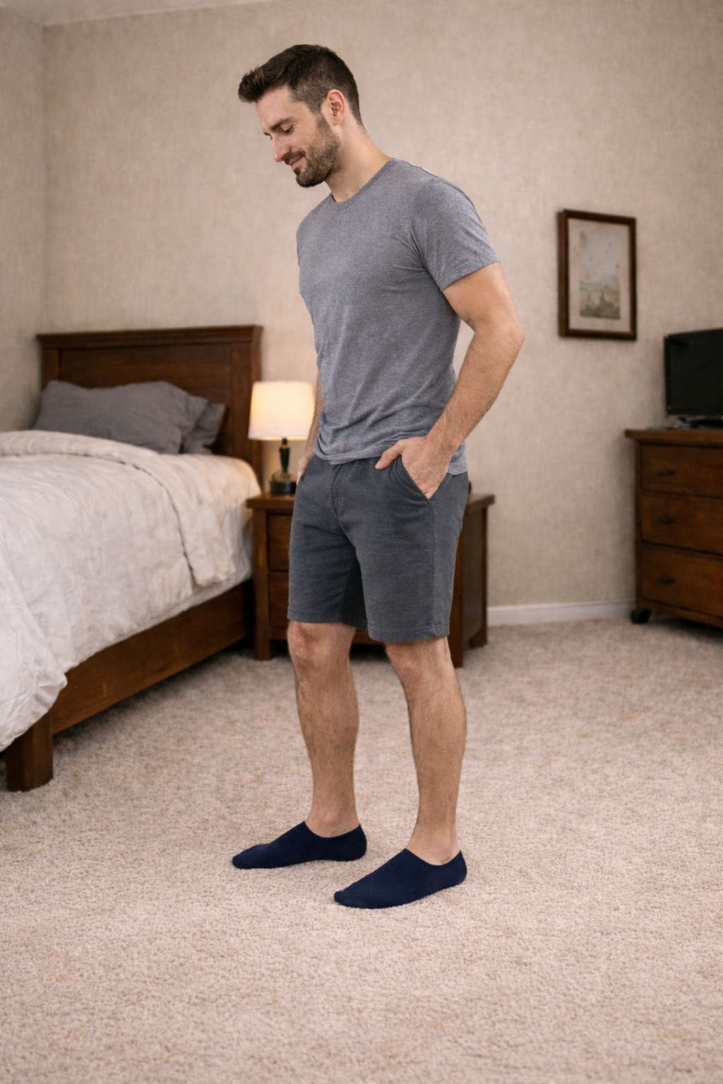 Calcetín Tin-protector Invisible Con Silicón Lisos Elegantes Hombre 10 Pares