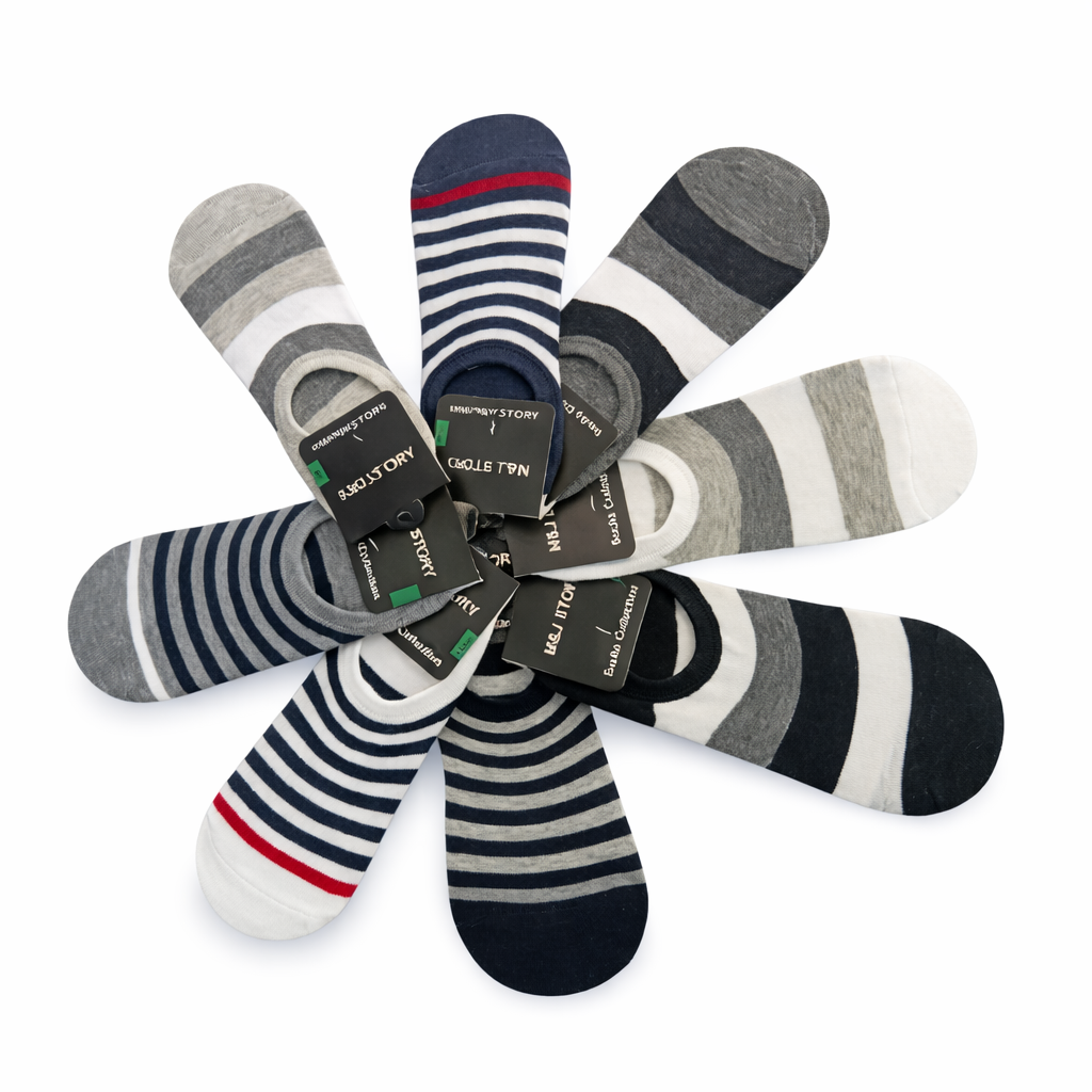 Calcetín Tin-protector Invisible Con Silicón Lisos Elegantes Hombre 10 Pares