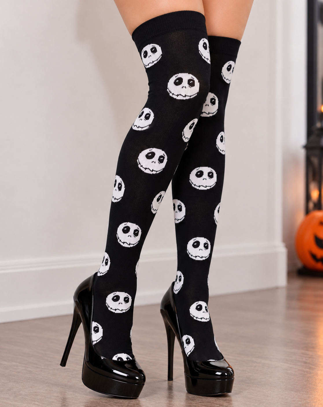 Medias Halloween Diseño De "Jack Caritas"