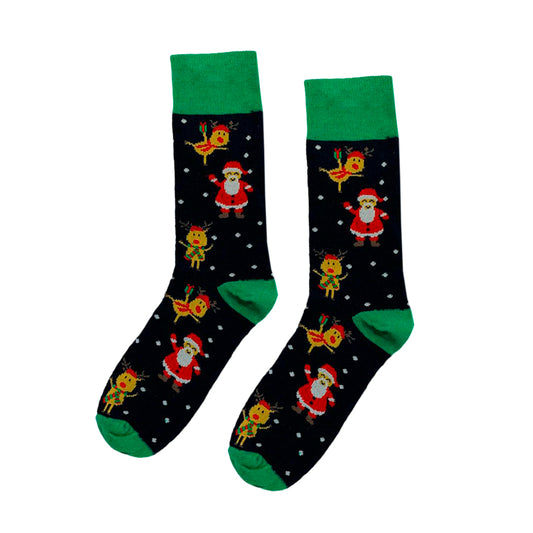 Calcetines Navidad / "Santa Claus Y Renos"