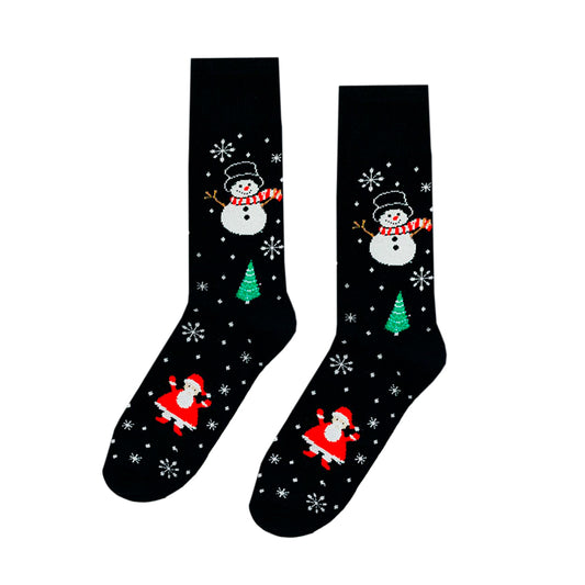 Calcetines Navidad De Muñeco De Nieve Olaf  / "Con Pinos Y Santa Claus"