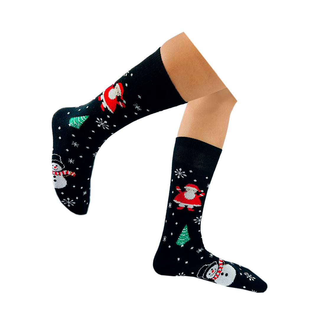 Calcetines Navidad De Muñeco De Nieve Olaf  / "Con Pinos Y Santa Claus"