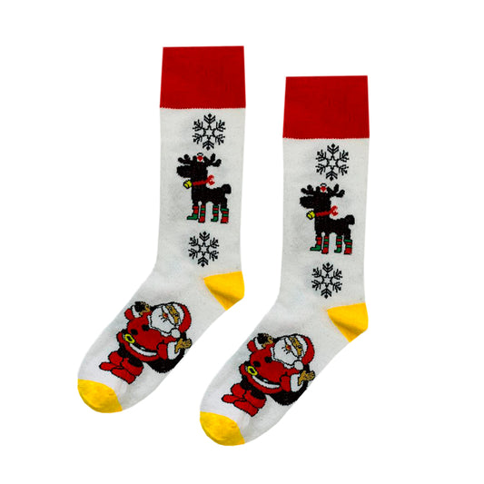 Calcetines Navidad / "Reno Con Santa Claus"