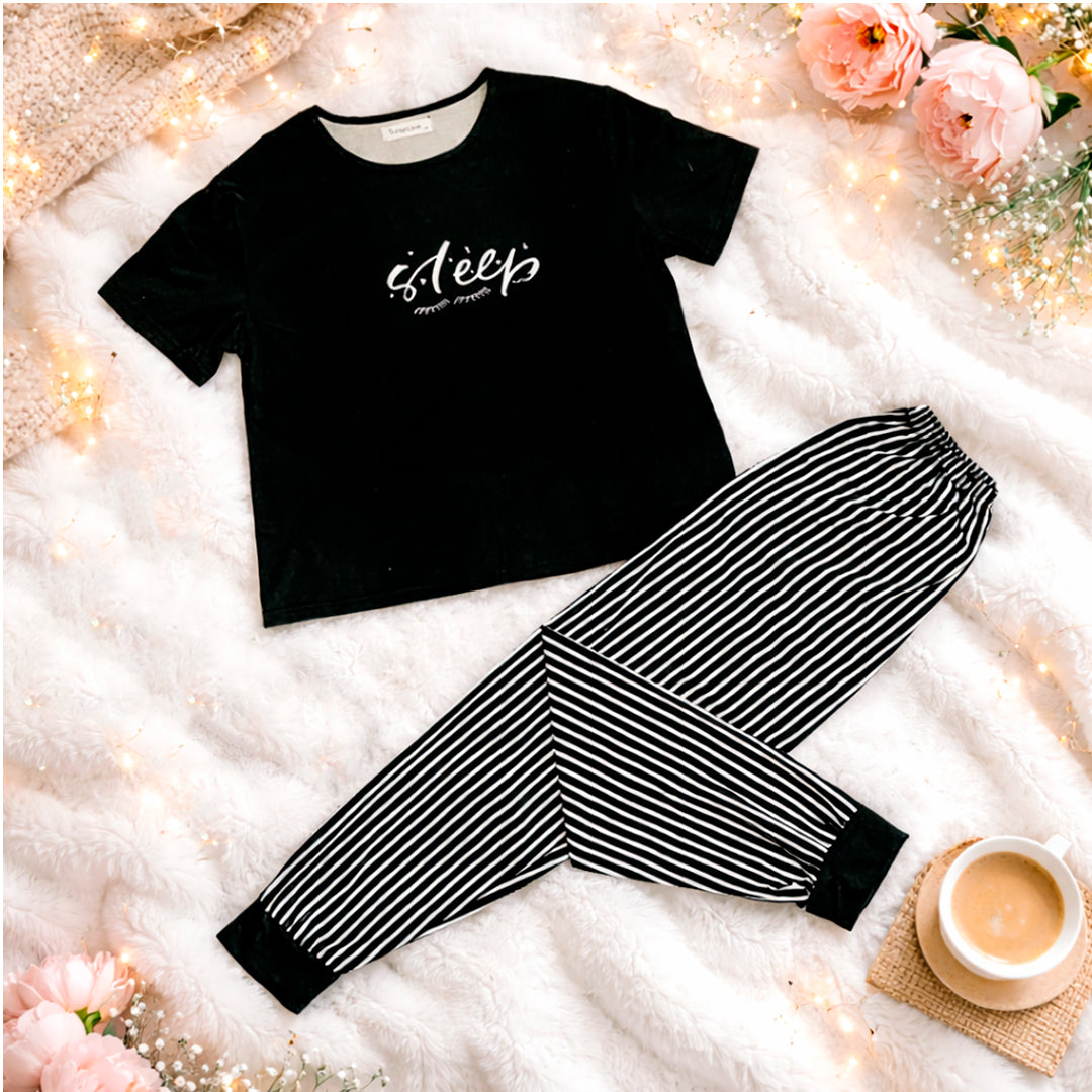 Conjunto De Pijama Dama Blusa Y Pantalón Rayas Elegante Discreta Moda Colores