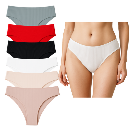 Calzón De Dama Bikini Invisible Sin Costura Confort 6 Piezas