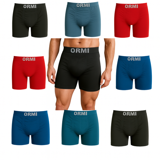 Bóxer Hombre Microfibra Largo Mayoreo Paquete De 12 Piezas