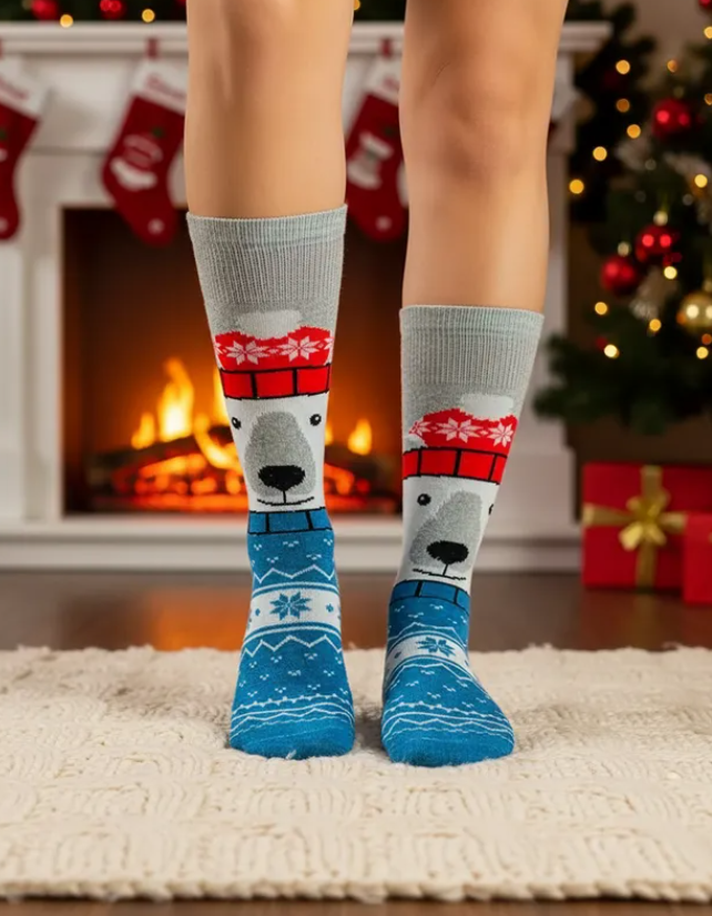 Calcetines Navidad / "Oso Polar Navideño"