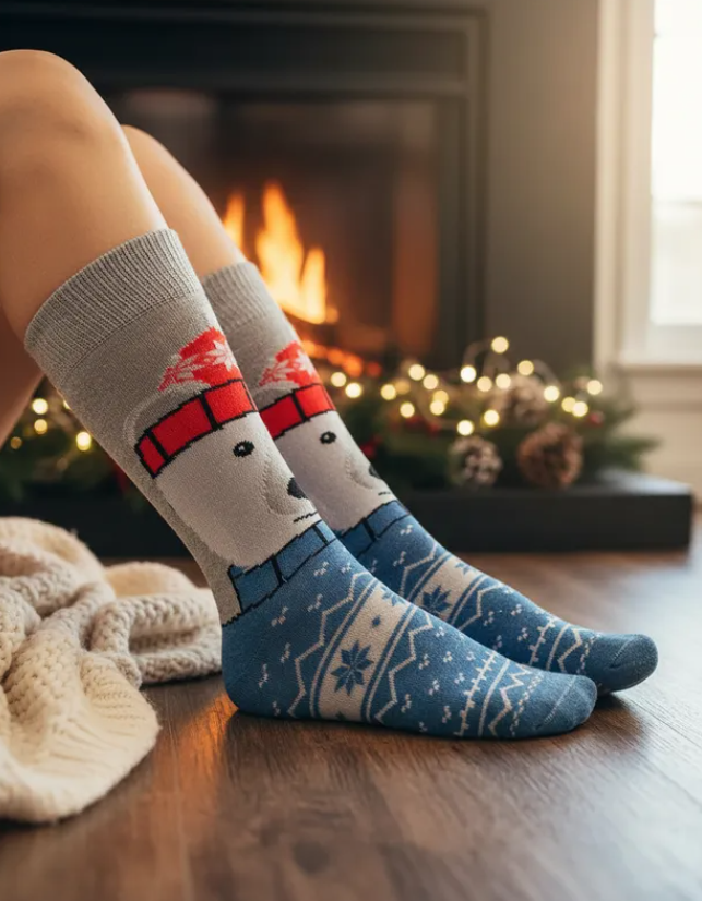 Calcetines Navidad / "Oso Polar Navideño"