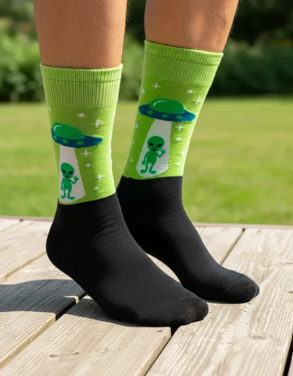 Calcetines Divertidos "Ovni"