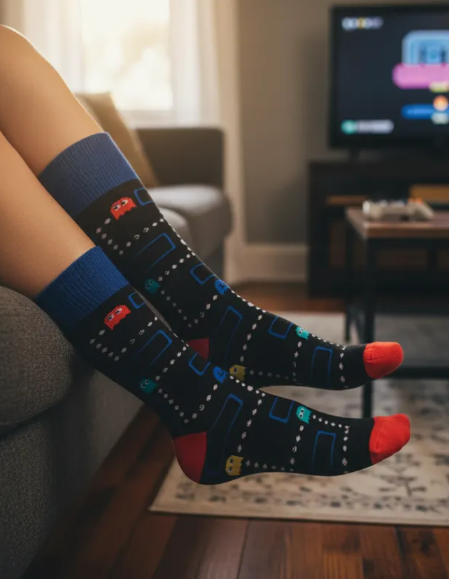 Calcetines Divertidos "Pantalla Pac-Man"