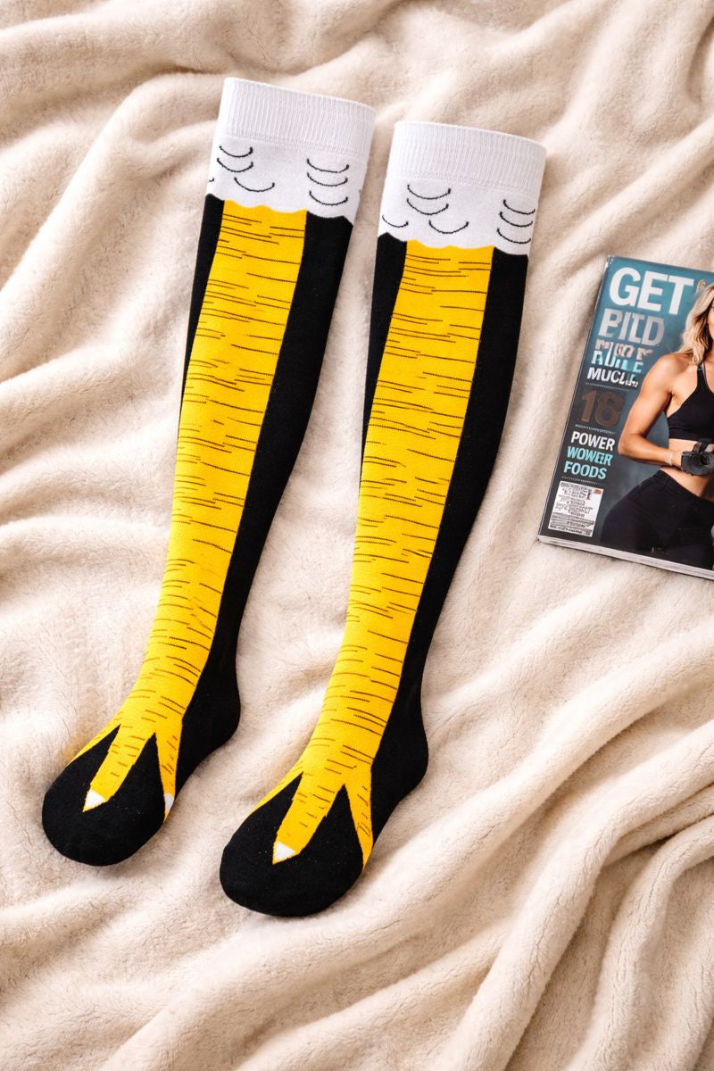 Calcetas Divertidas Extra Largas Diseño Pata De Pollo