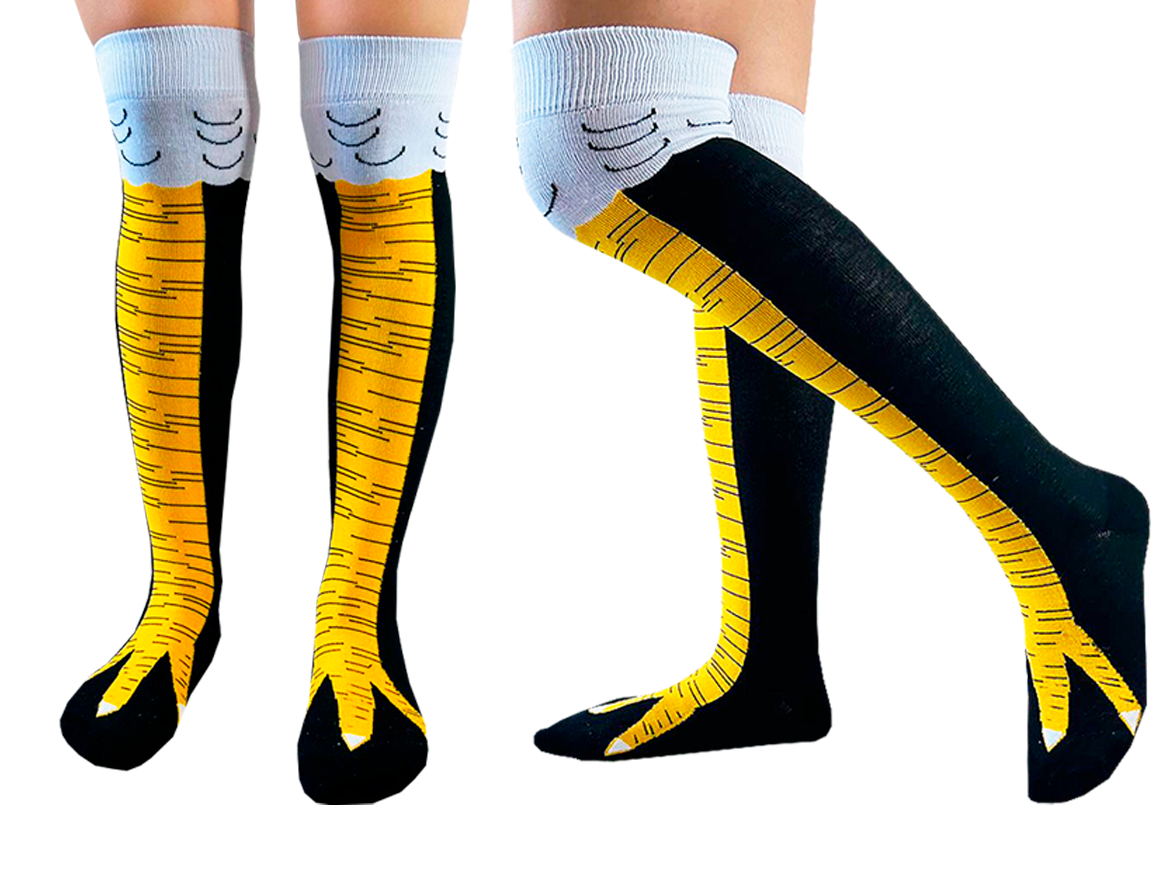 Calcetas Divertidas Extra Largas Diseño Pata De Pollo