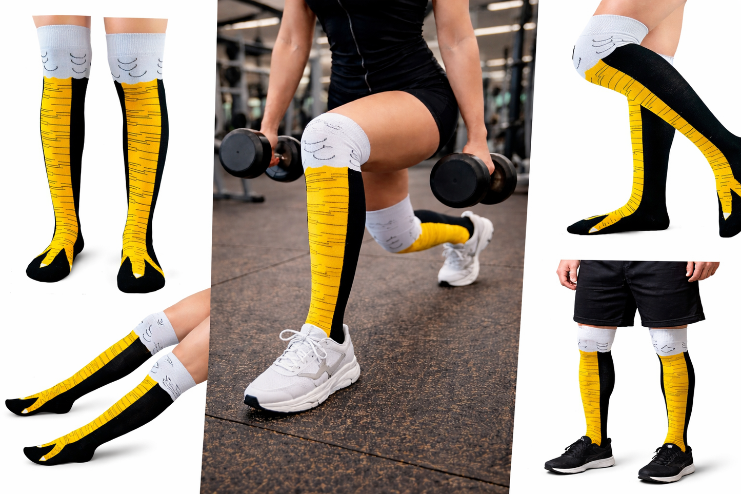 Calcetas Divertidas Extra Largas Diseño Pata De Pollo