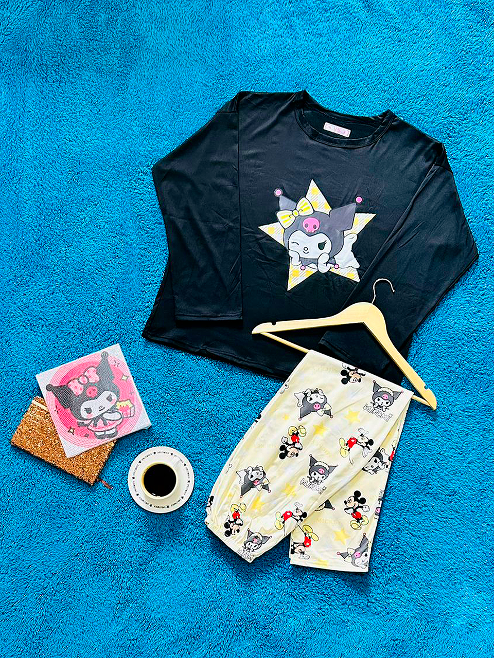 Conjunto Pijama Diseño De "Kuromi Estrella"