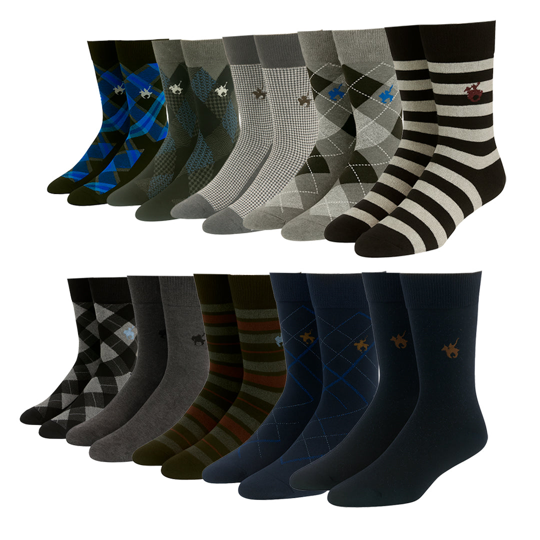 LOTE Calcetines De Vestir Polo Club Elegantes Tejidos 50 PARES
