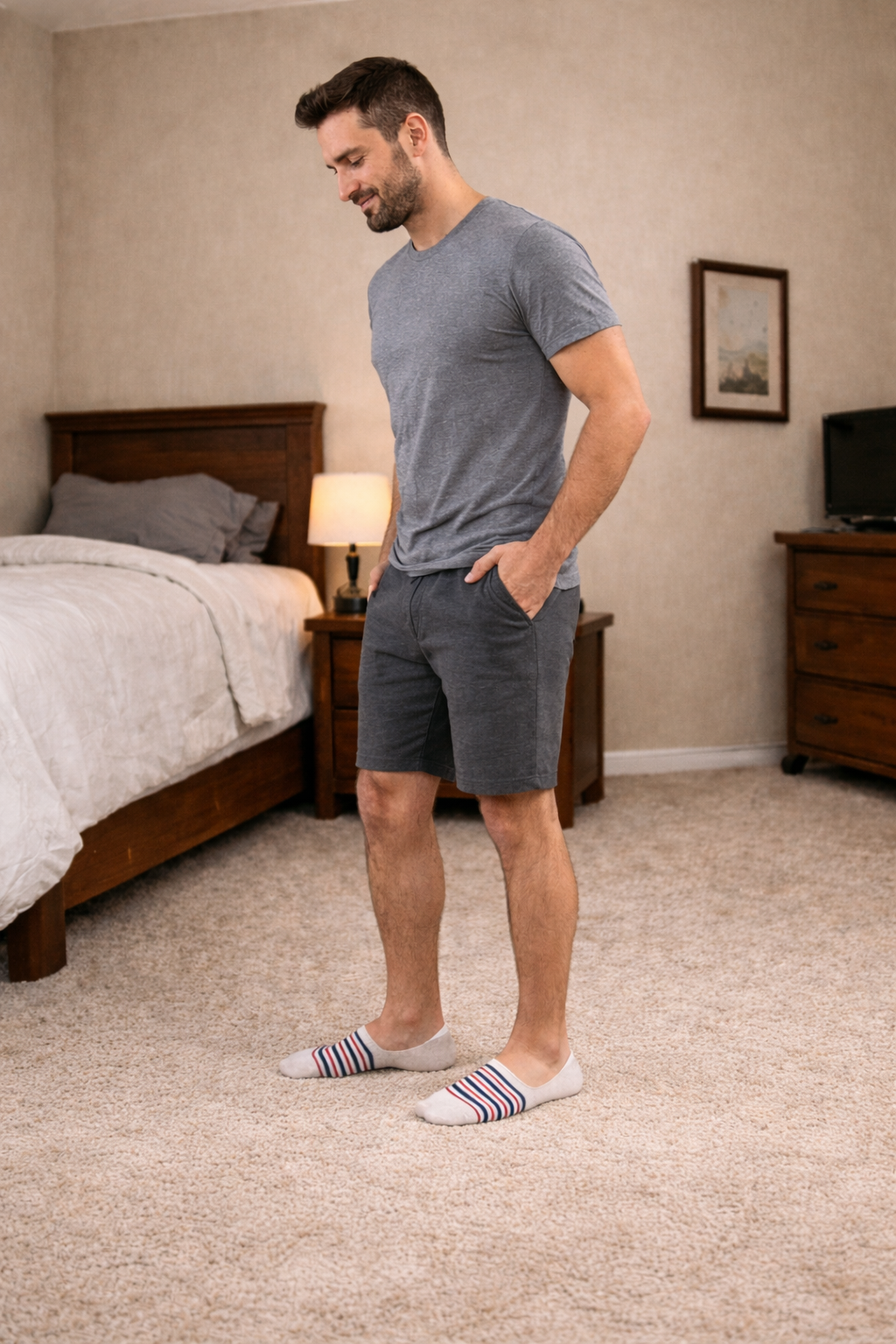 Calcetín Tin-protector Invisible Con Silicón Figuras Hombre 10 Pares