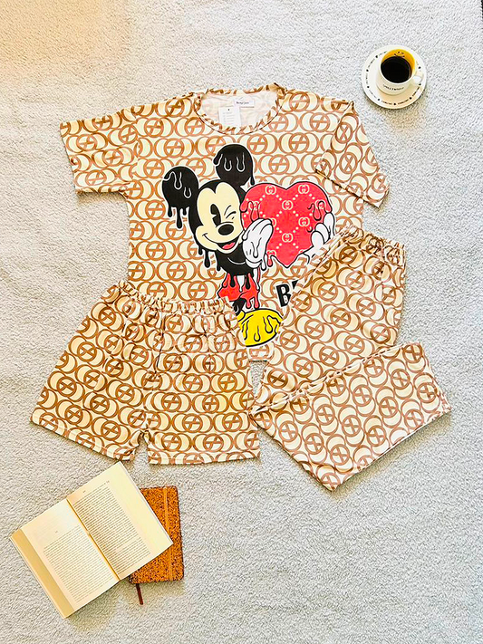 Conjunto Pijama Diseño De "Mickey Mouse Café"