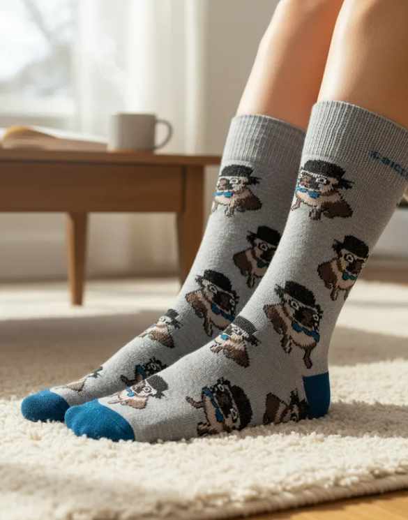 Calcetines "Pug Elegante"