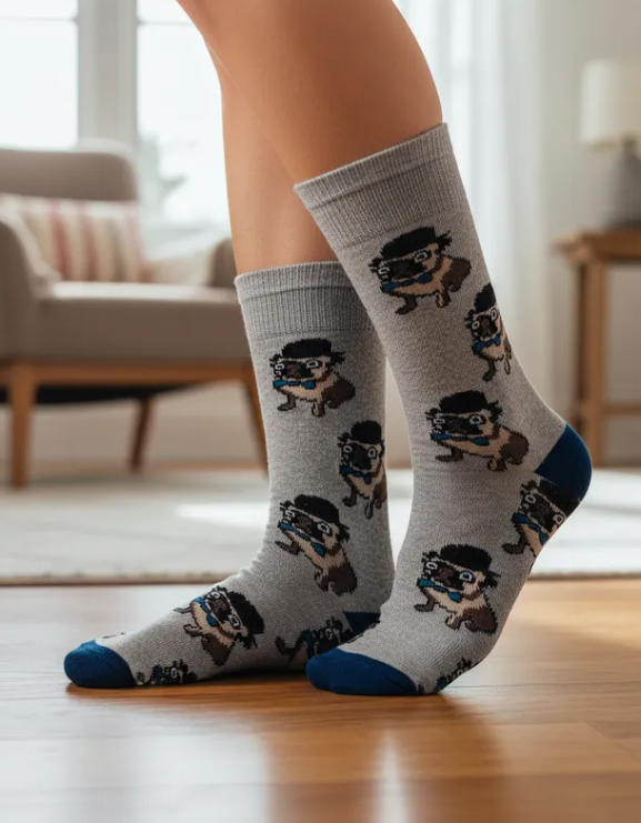 Calcetines "Pug Elegante"