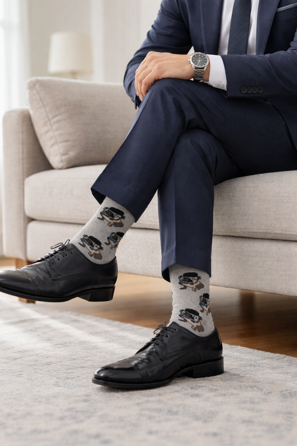 Calcetines "Pug Elegante"