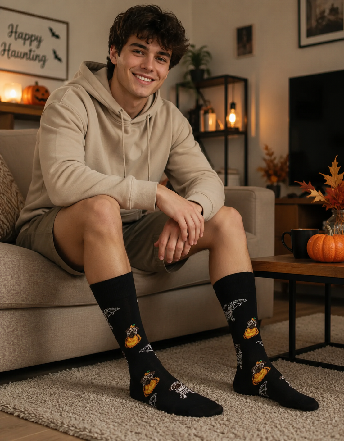 Calcetines Halloween De Pugs / "Momias, Calabazas Y Vampiros"