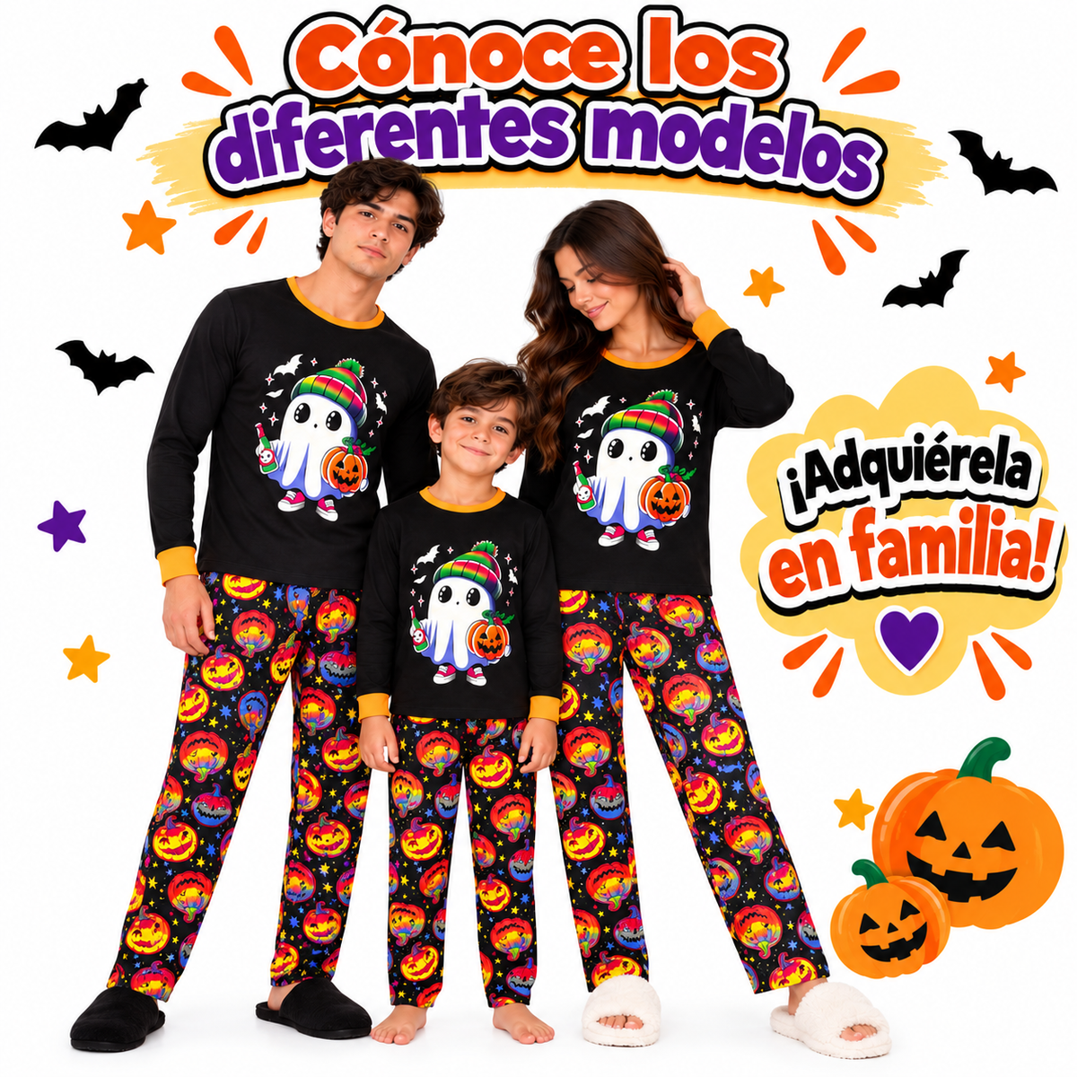 Pijama De Halloween/ Día De Muertos Hombre Térmica Moda Fantasma