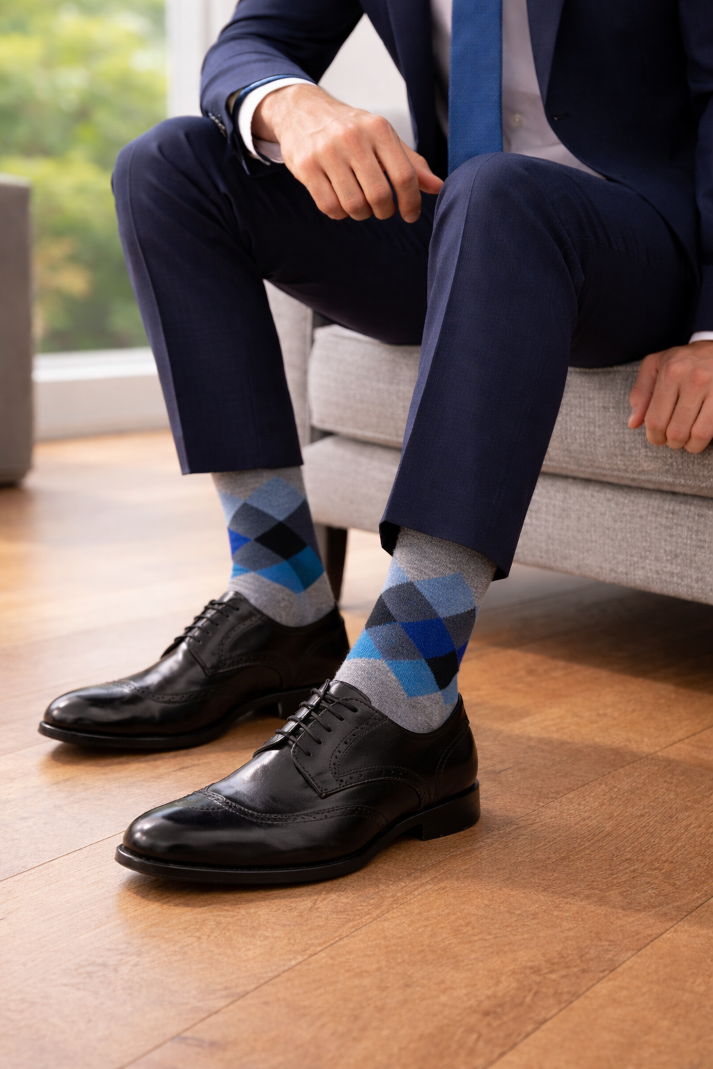 Calcetines "Rombos Gris"
