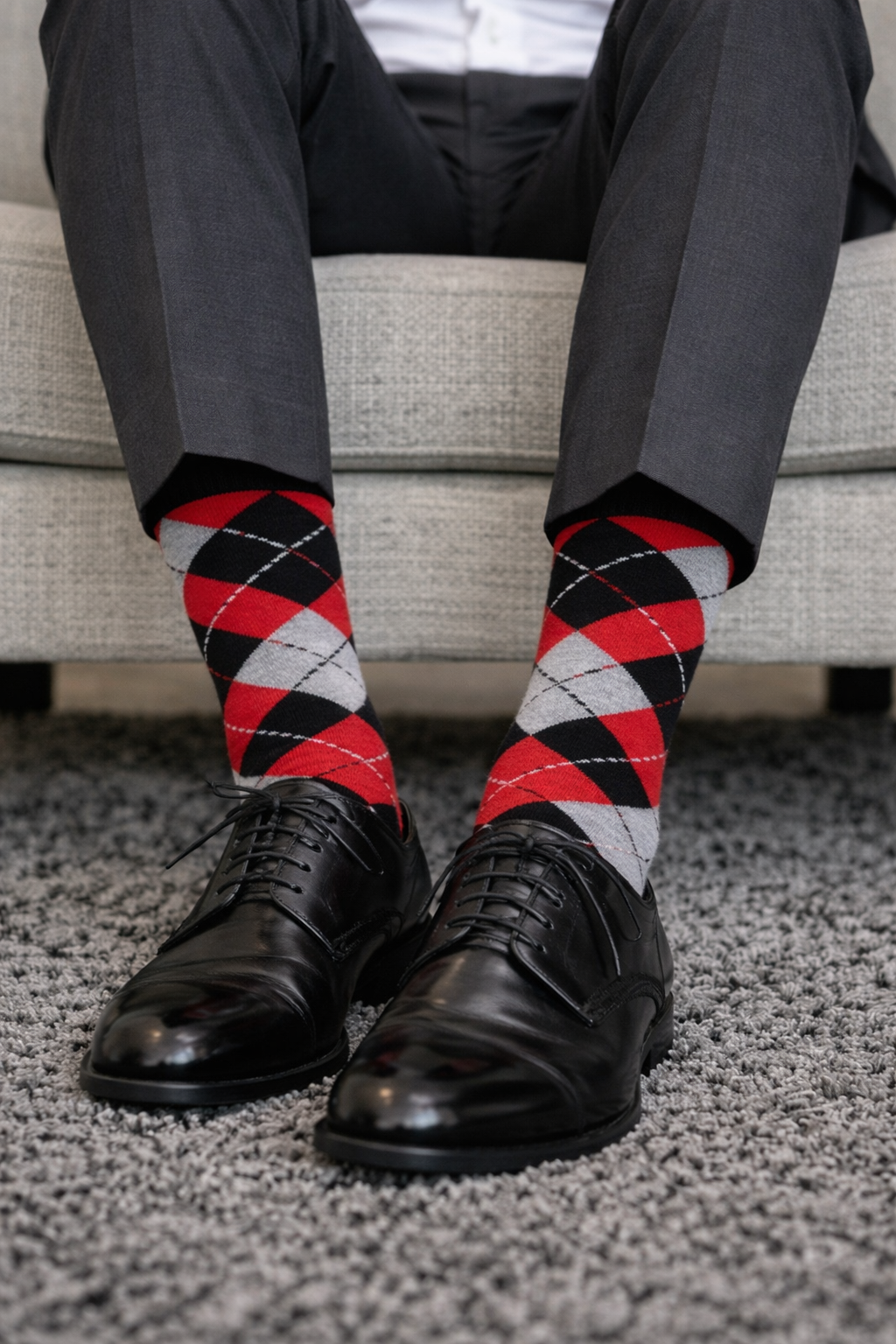 Calcetines "Rombos Rojos"