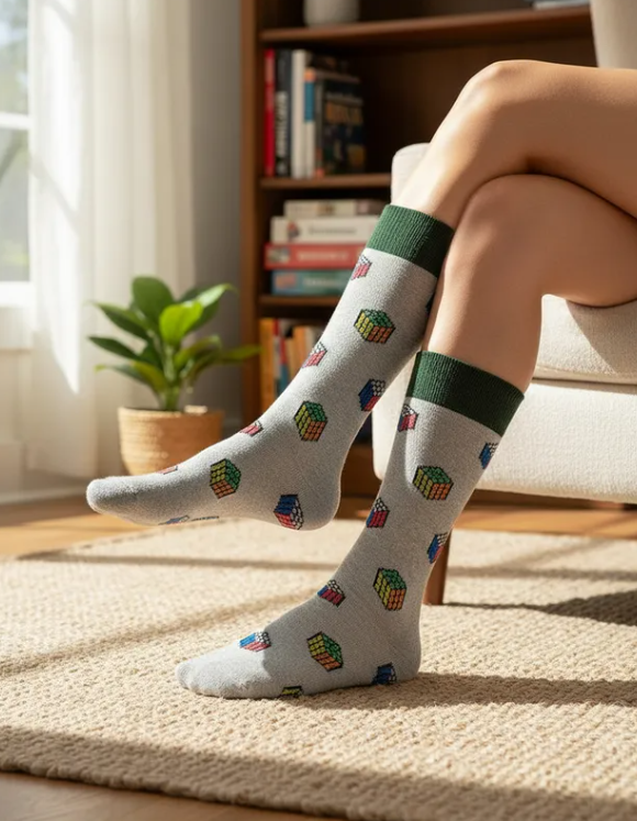 Calcetines Divertidos "Cubos Rubik"