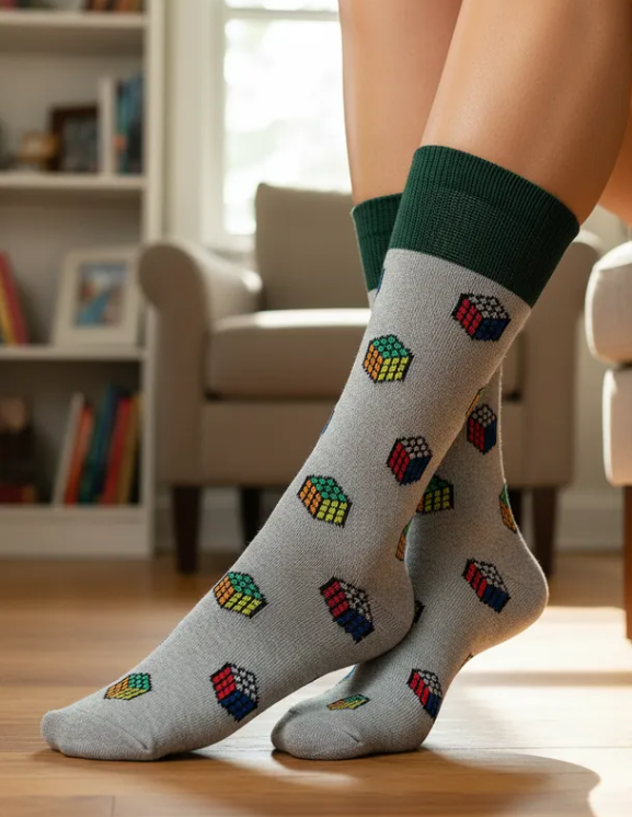 Calcetines Divertidos "Cubos Rubik"